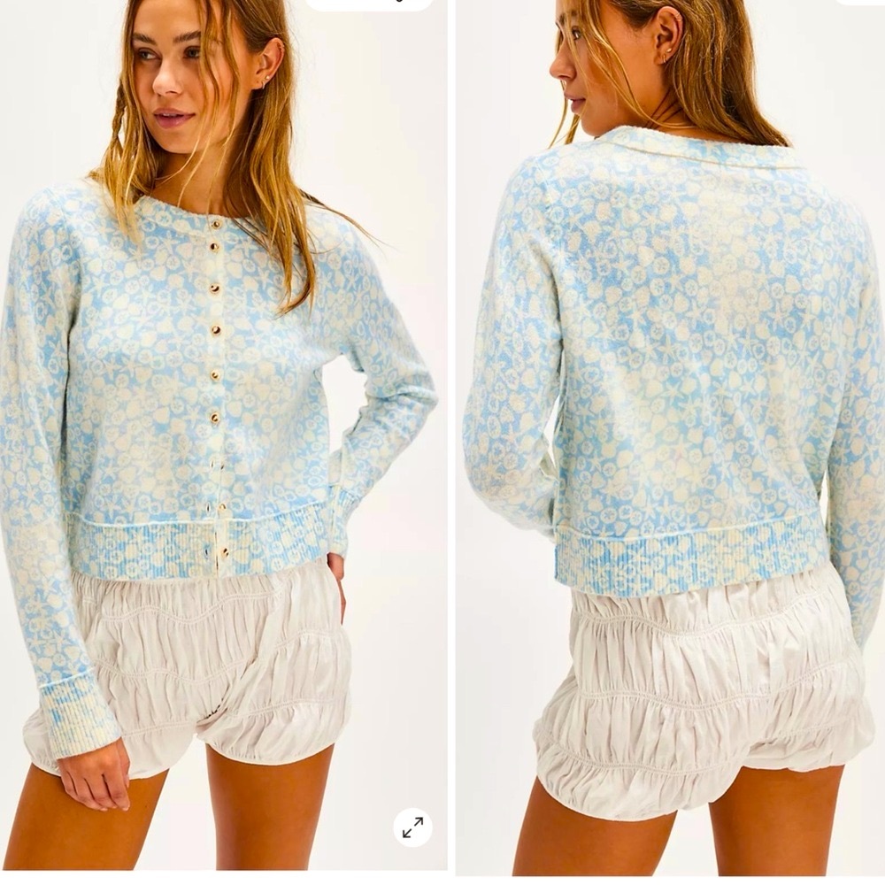 NWT Free people nocturnal patterned cardi